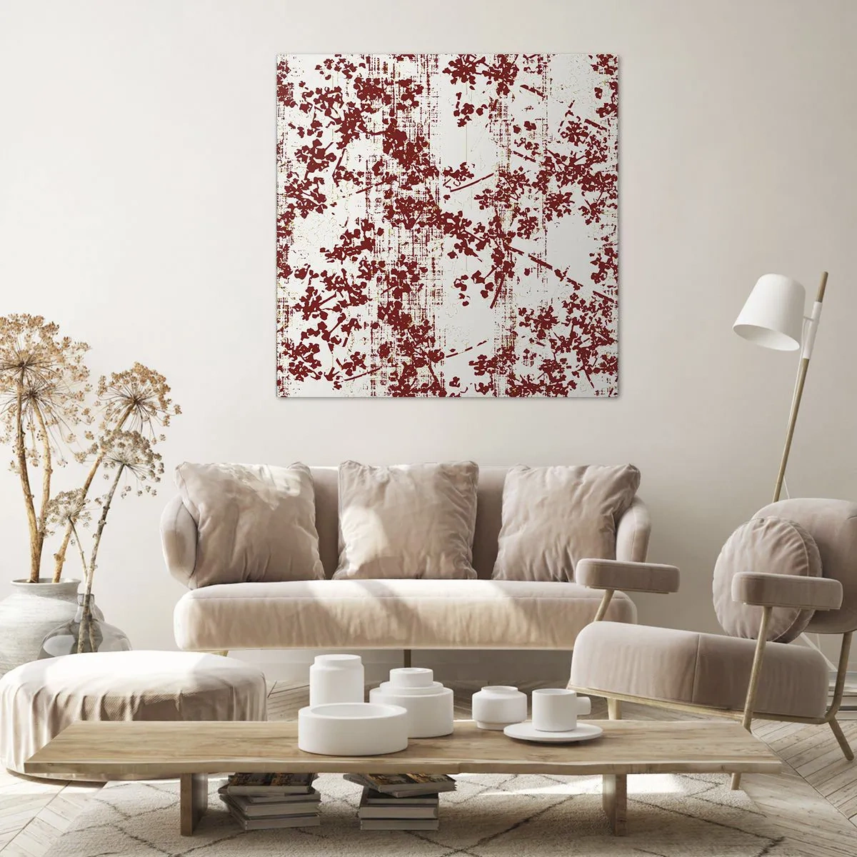 Schilderen op canvas - Zoals oud calico - 60x60 cm