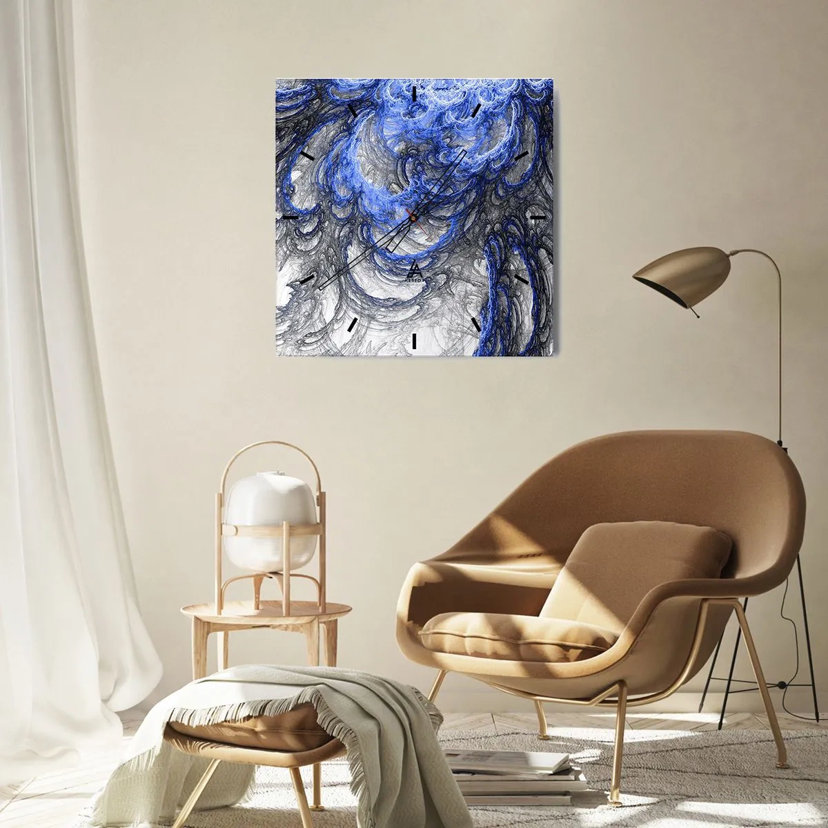 Wandklok - Klok - De geboorte van een golf - 40x40 cm