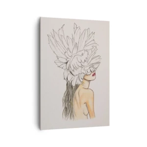 Schilderen op canvas - gekroonde schoonheid - 70x100 cm