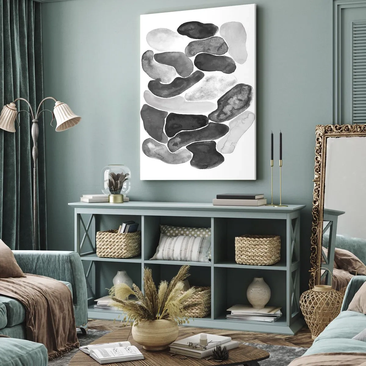 Schilderen op canvas - Rotsachtige abstractie - 45x80 cm