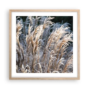 Een poster in een licht eiken lijst - Gekleed met vorst - 50x50 cm