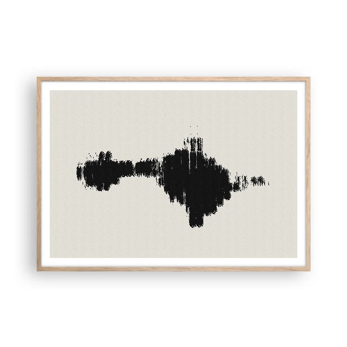 Een poster in een licht eiken lijst - Trillingen van verbeelding - 100x70 cm