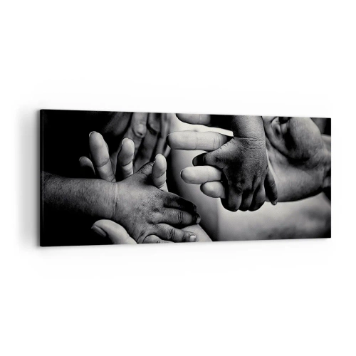 Schilderen op canvas - Om mens te zijn - 120x50 cm