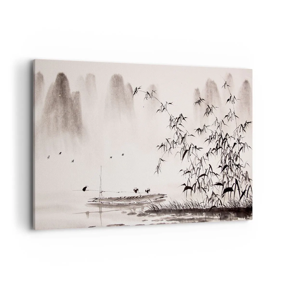 Schilderen op canvas - De stilte van de rijstvelden - 120x80 cm