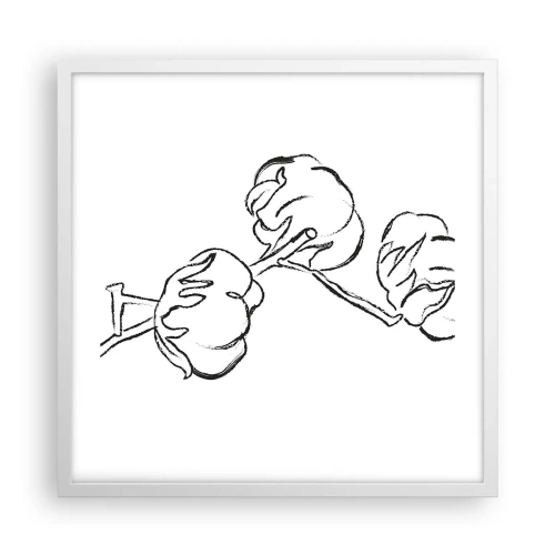 Poster in een witte lijst - Katoen dons - 50x50 cm