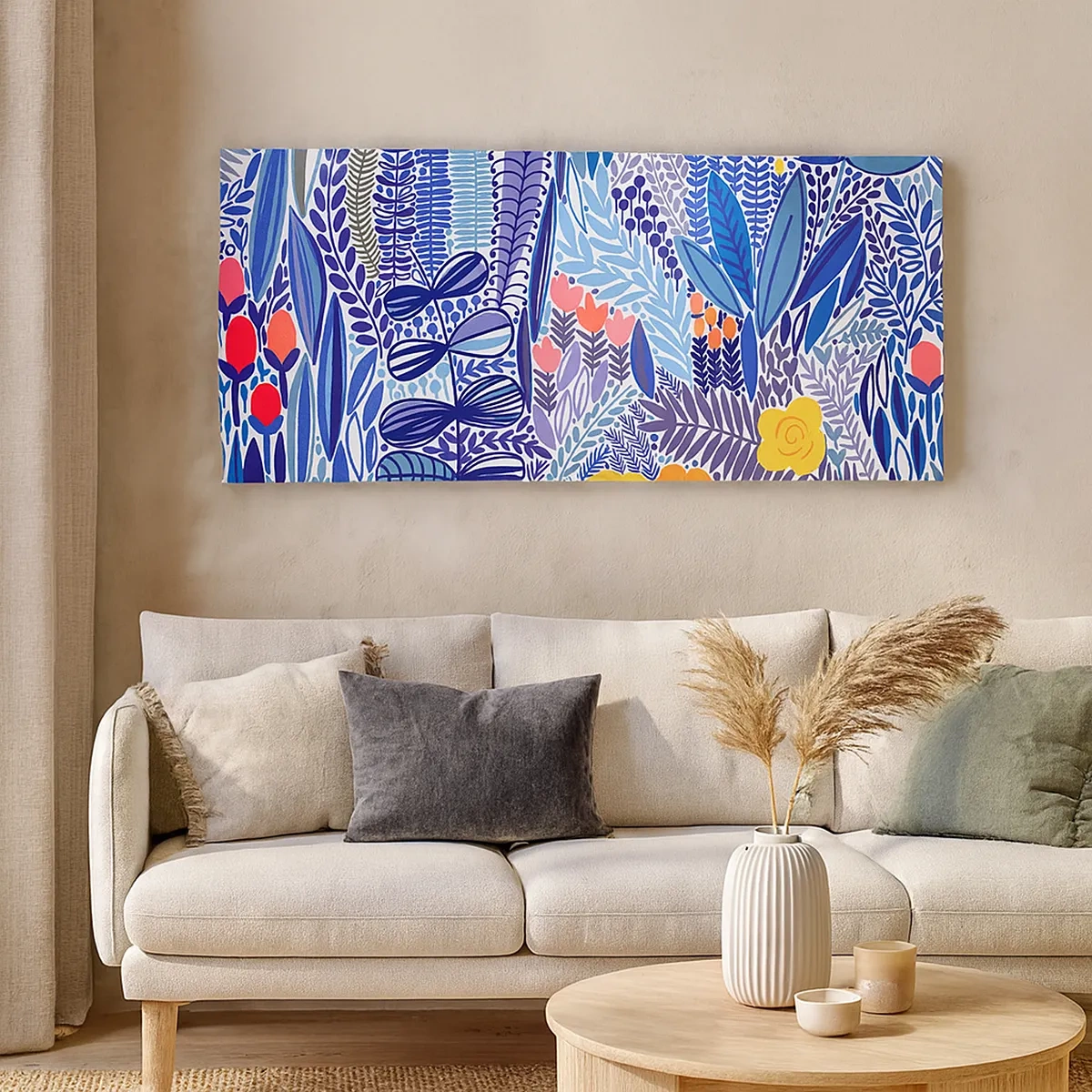 Schilderen op canvas - Hawaiiaanse tuin - 30x30 cm