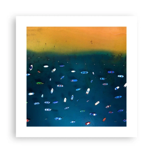 Poster - Vakantie spel - 40x40 cm