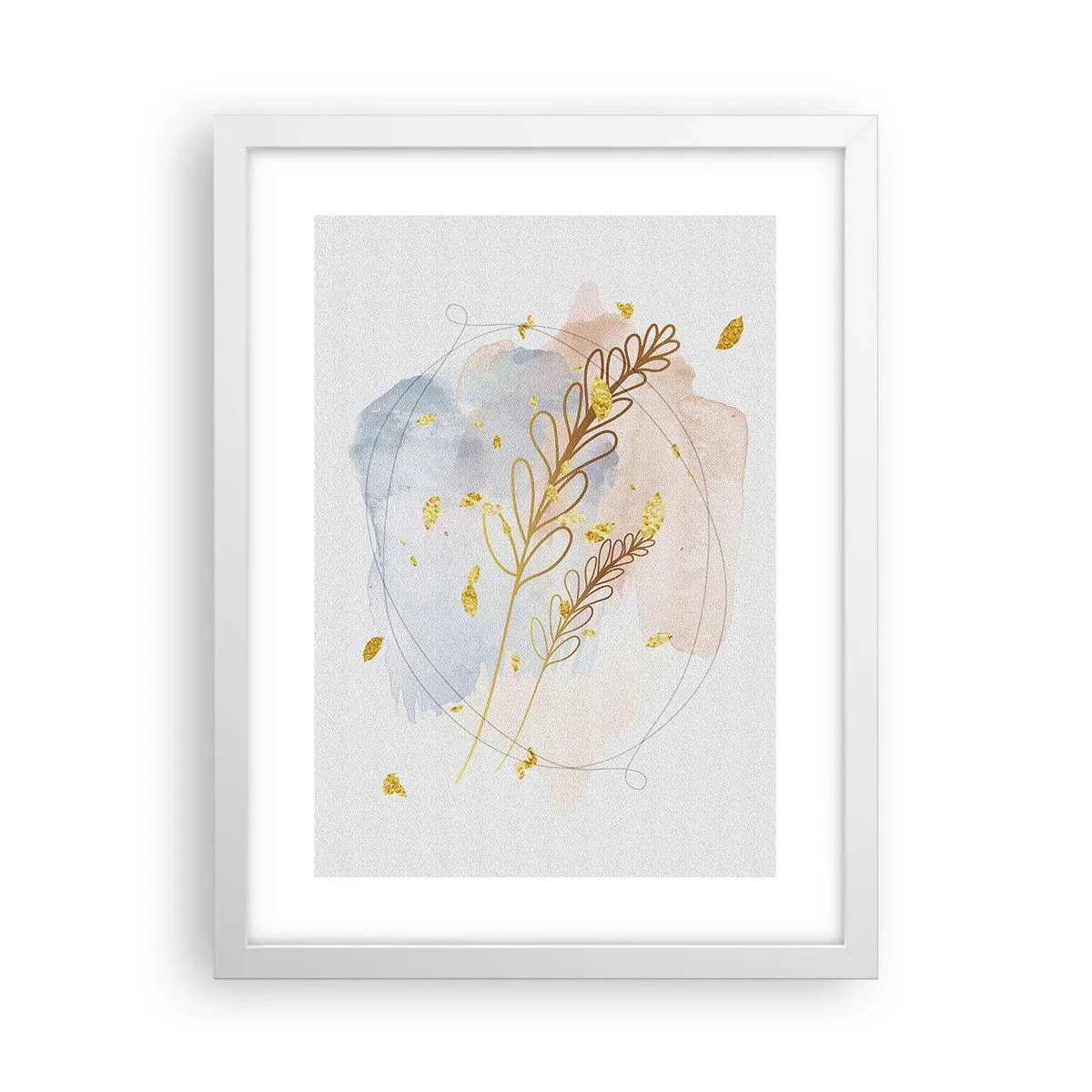 Poster in een witte lijst - Gouden explosie - 30x40 cm