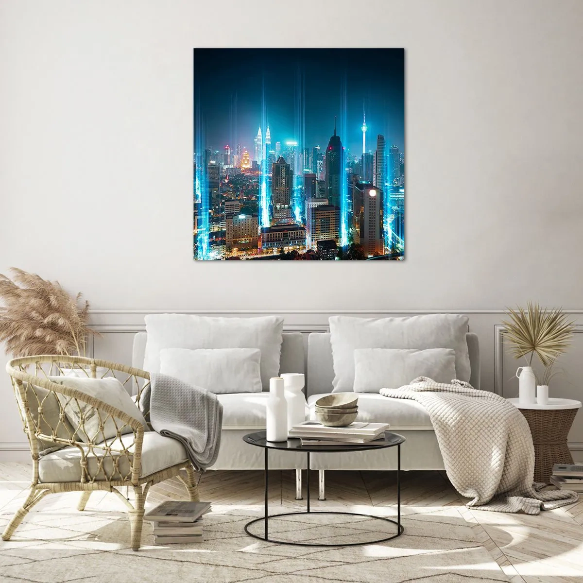 Schilderen op glas - Op z'n Berlijns naar de hemel - 30x30 cm