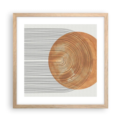Een poster in een licht eiken lijst - Zonnige compositie - 40x40 cm