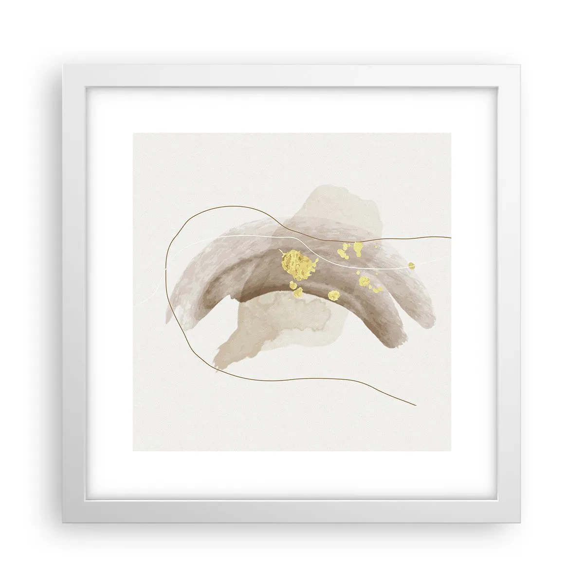 Poster in een witte lijst - Ontmoet in de ruimte - 30x30 cm