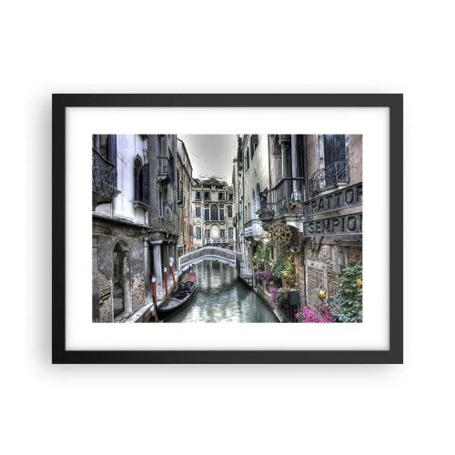 Poster in een zwarte lijst - Eeuwenlang in stille reflectie - 40x30 cm