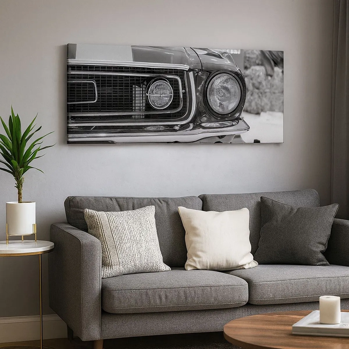 Schilderen op canvas - Hard rijden - 100x40 cm