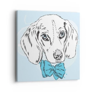 Schilderen op canvas - Hond elegantie - 40x40 cm