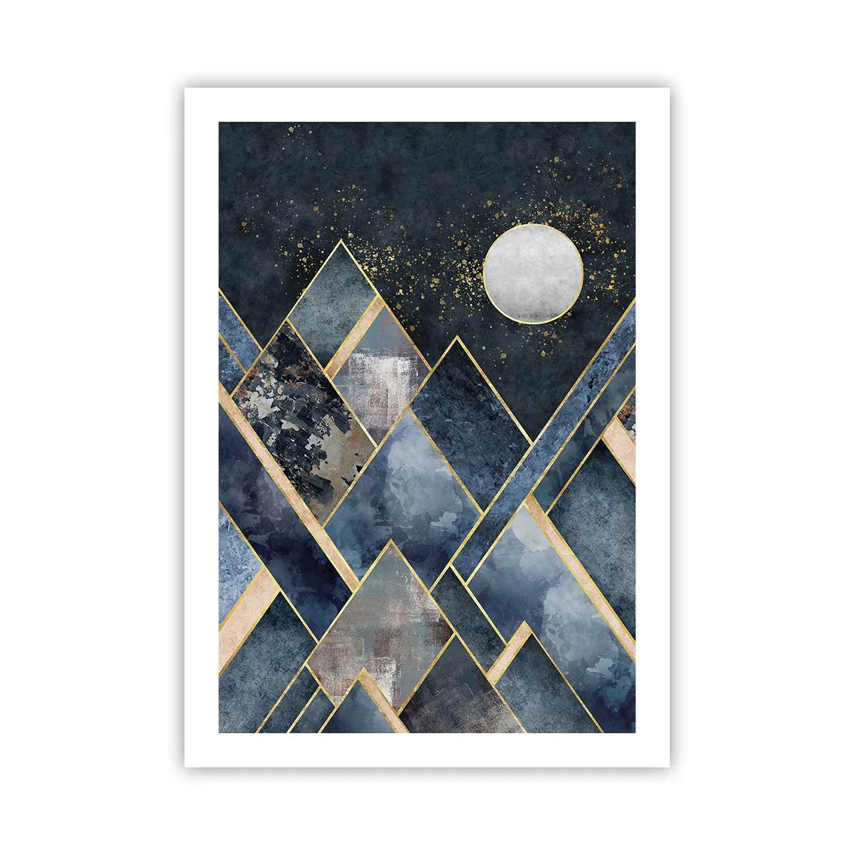 Poster - Geometrisch landschap - 50x70 cm