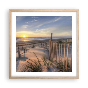 Een poster in een licht eiken lijst - Glans en schaduw van de wind - 50x50 cm