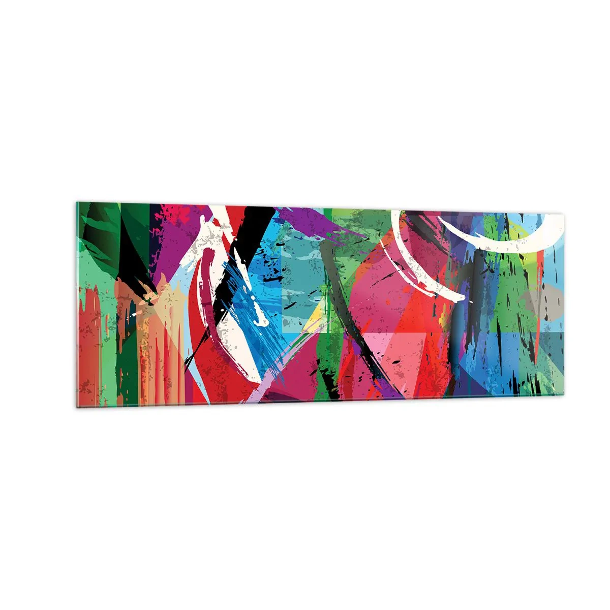 Schilderen op glas - Snel, levendig en opzwepend - 140x50 cm