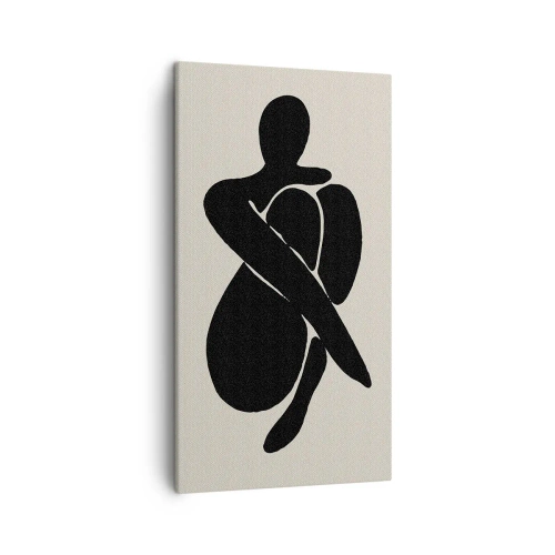 Schilderen op canvas - In je eigen armen - 45x80 cm