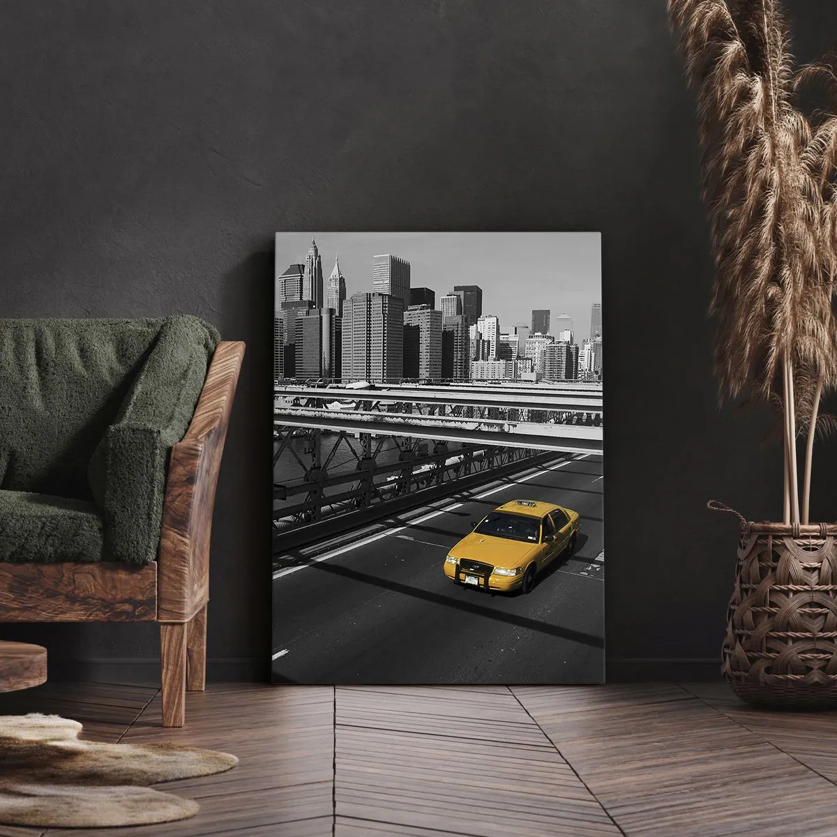 Schilderen op canvas - De kleur van een grote stad - 50x70 cm