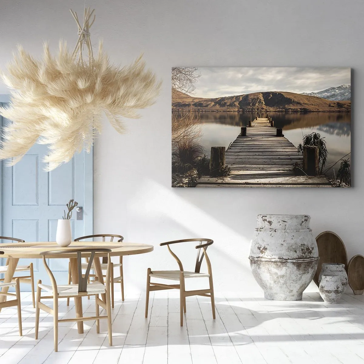 Schilderen op canvas - Landschap in stilte - 120x80 cm