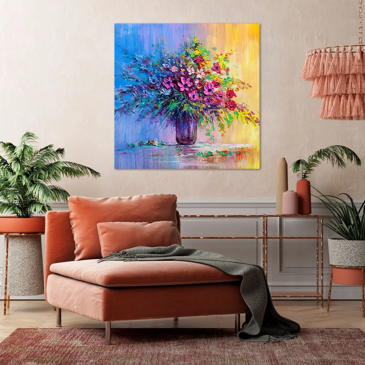 Schilderen op canvas - Schenking van de wei - 70x70 cm