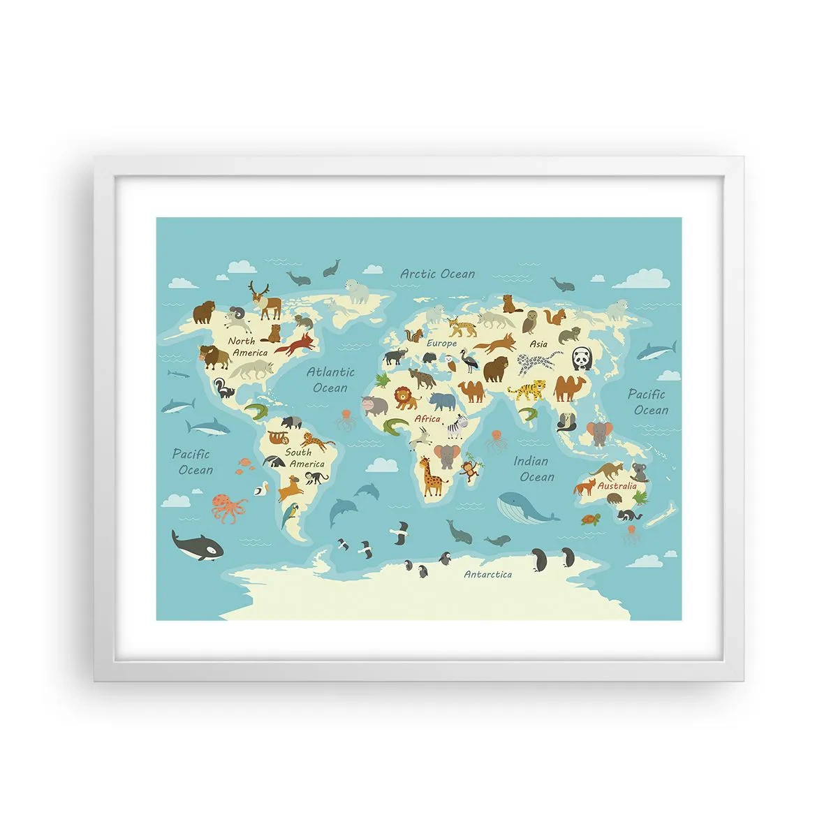 Poster in een witte lijst - Goede buren - 50x40 cm