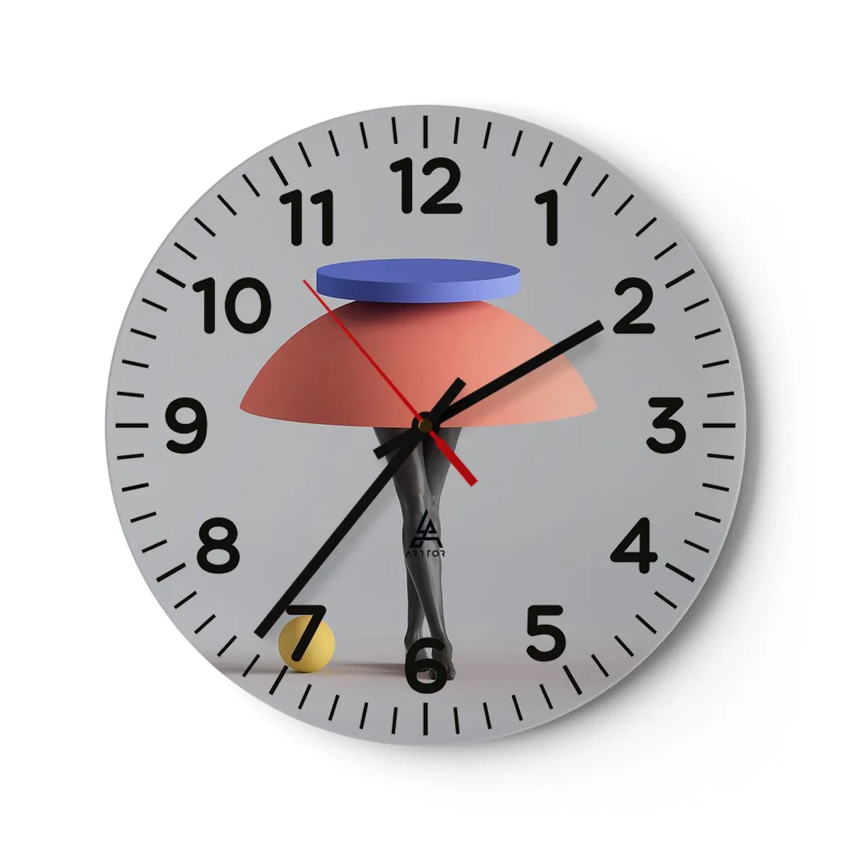 Wandklok - Klok - Surrealistische compositie - 40x40 cm