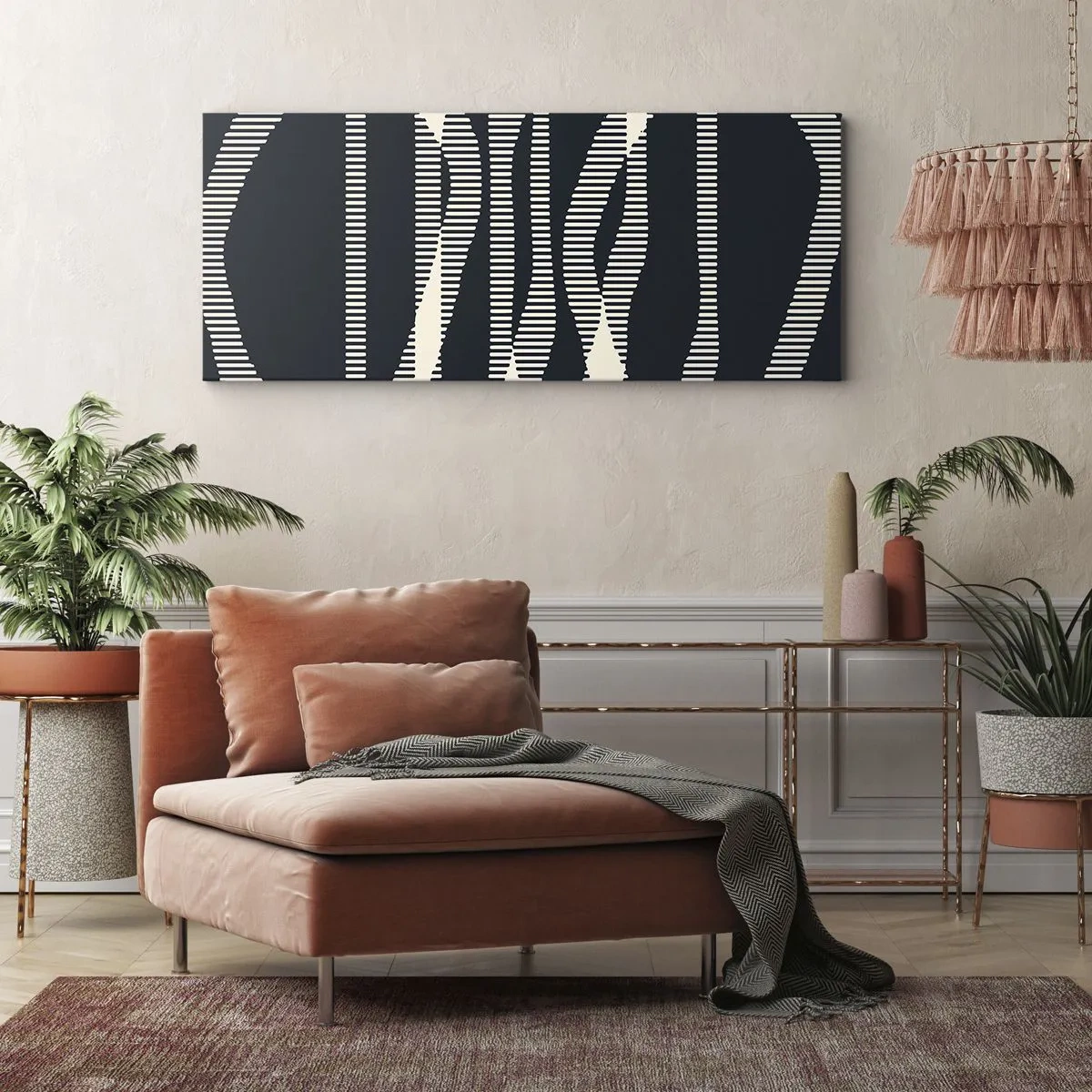 Schilderen op canvas - Een poging om de duisternis te doorbreken - 160x50 cm
