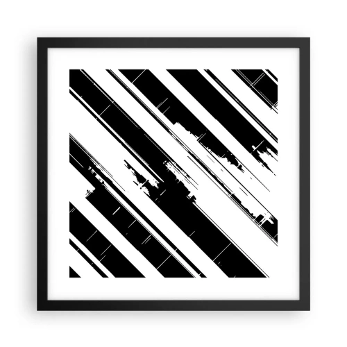 Poster in een zwarte lijst - Een intense en dynamische compositie - 40x40 cm