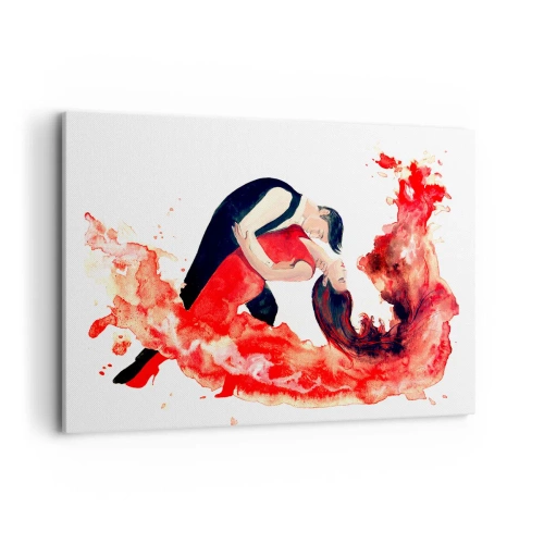 Schilderen op canvas - Tango - een sensuele golf - 120x80 cm