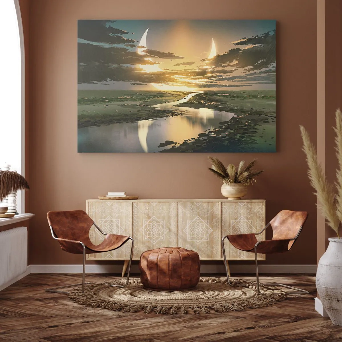 Schilderen op canvas - Ergens in een sterrenstelsel ver, ver weg - 120x80 cm