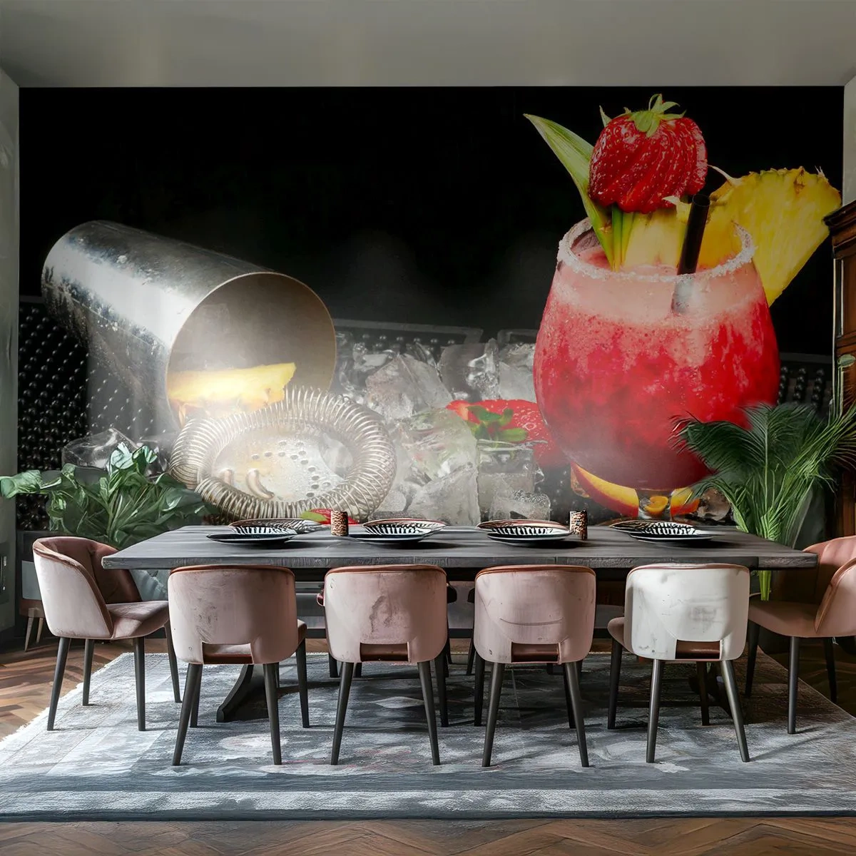 Zelfklevend Fotobehang Deluxe Sticker - Tover een smaak - Drankje, Cocktail, Shaker - 250x175 cm