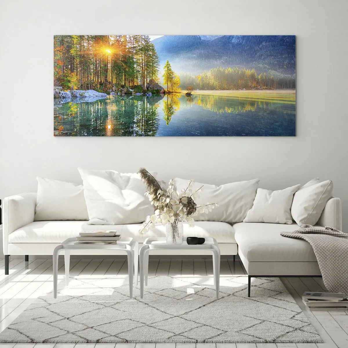 Schilderen op glas - Majesteit en zoetheid - 100x40 cm