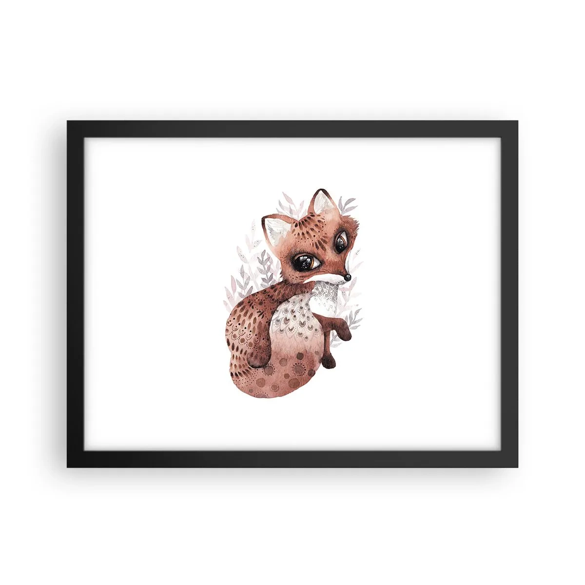 Poster in een zwarte lijst - Houd er gewoon van - 40x30 cm