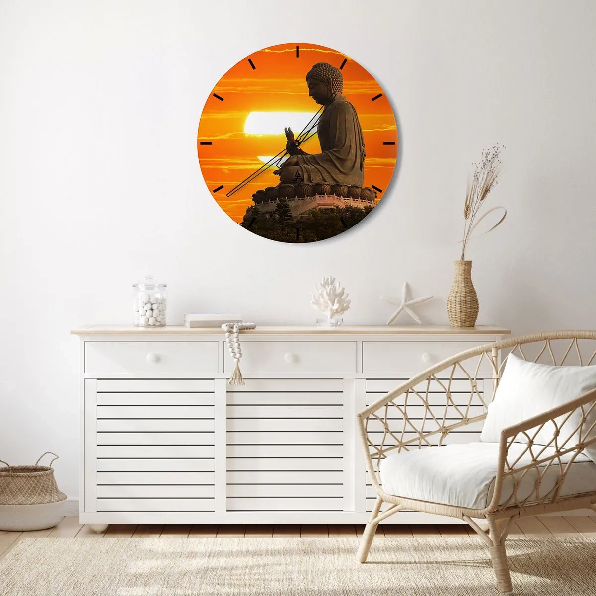 Wandklok - Klok - Geen angst voor de wereld - 30x30 cm