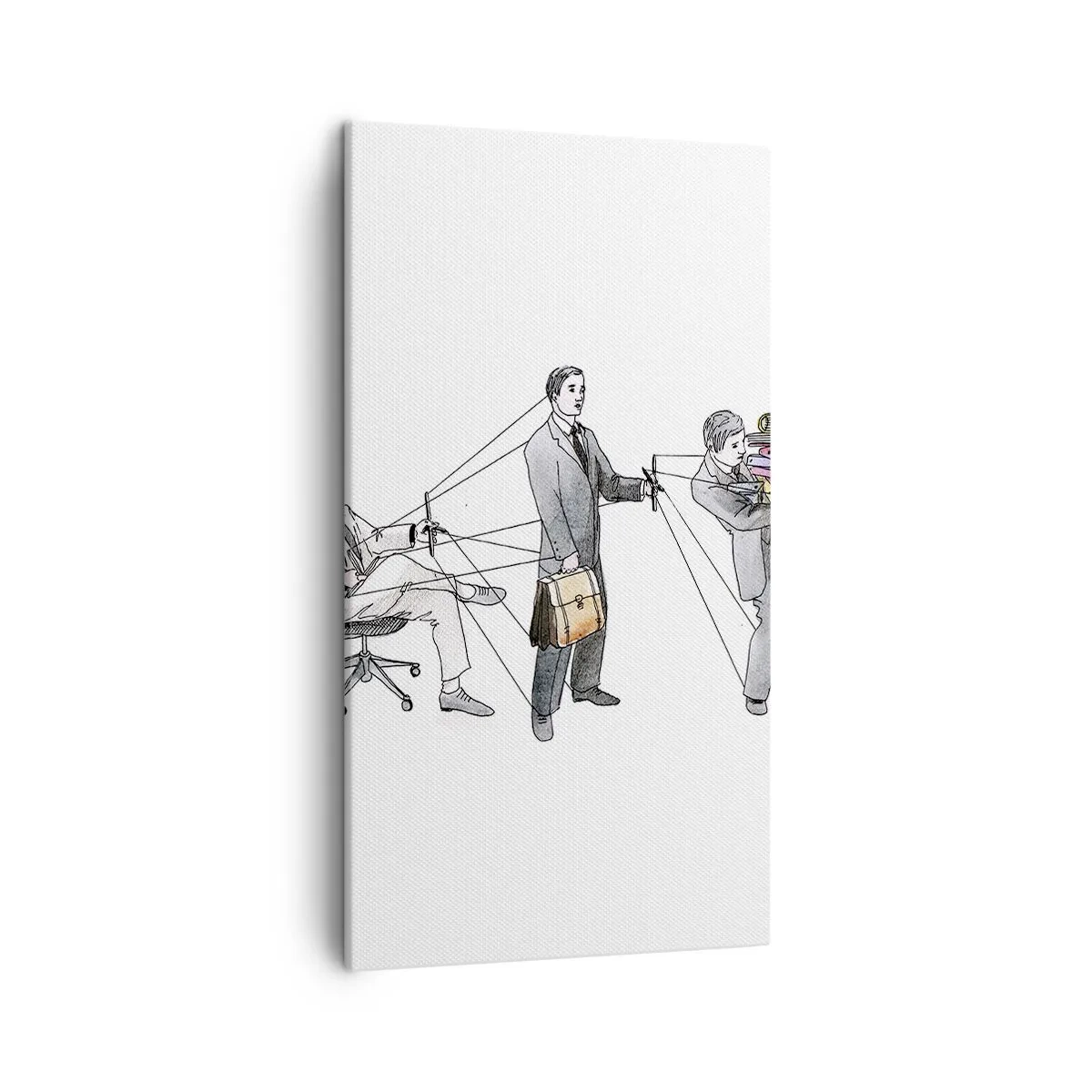 Schilderen op canvas - Iedereen heeft zijn meester - 45x80 cm
