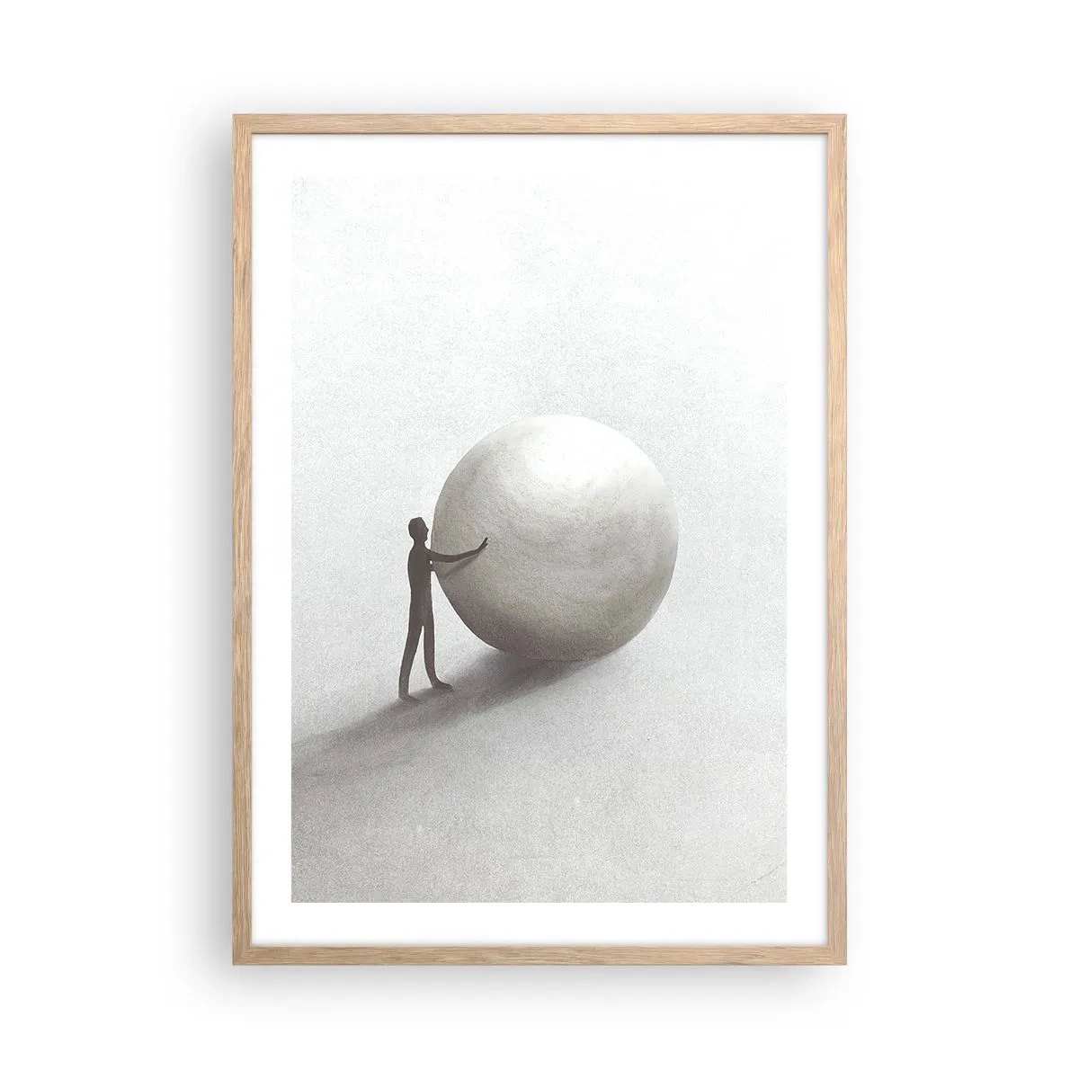 Een poster in een licht eiken lijst - Het spel van het leven - 50x70 cm