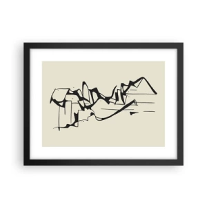 Poster in een zwarte lijst - Misschien een landschap - 40x30 cm