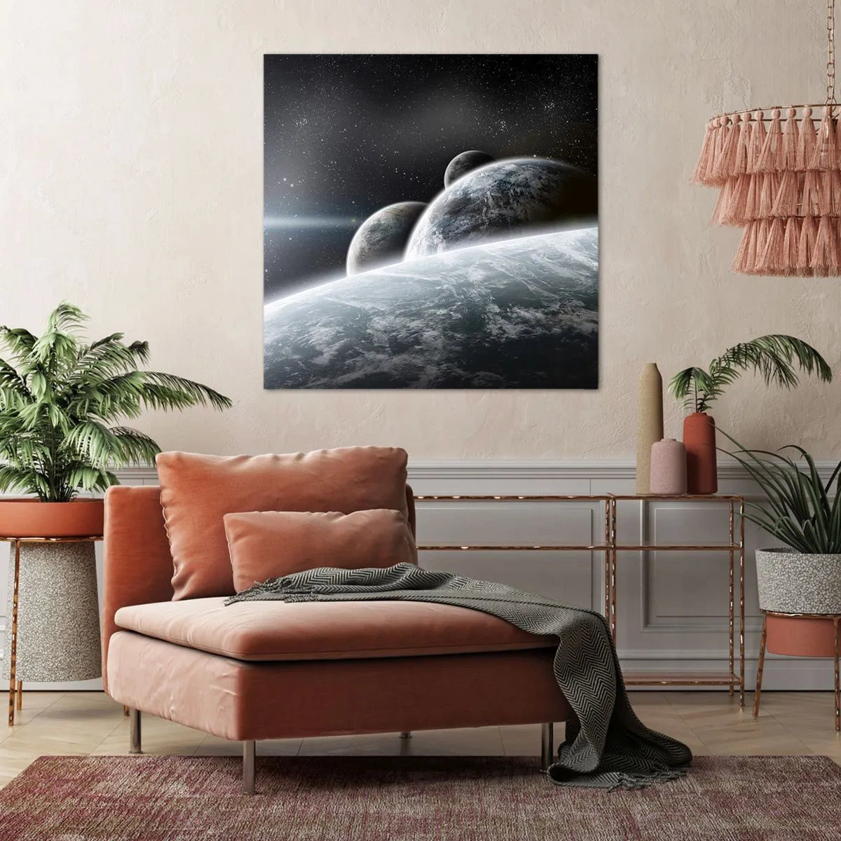 Schilderen op canvas - Kosmische muziek van de sferen - 30x30 cm