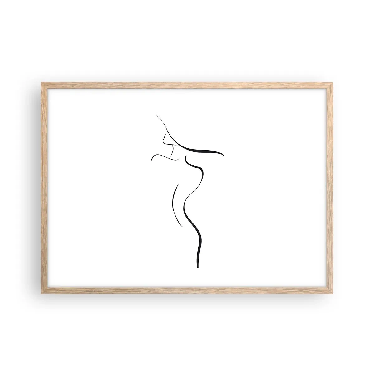 Een poster in een licht eiken lijst - Ongrijpbaar als een golf - 70x50 cm