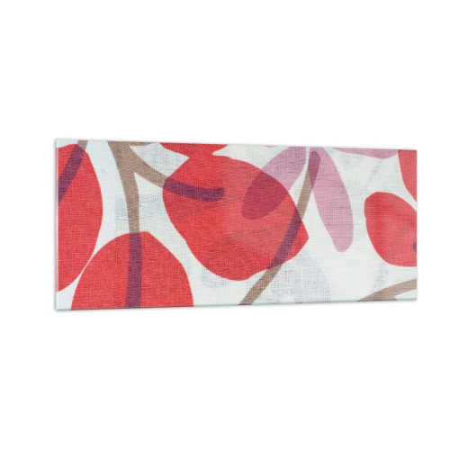 Schilderen op glas - Bloemstuk in roze - 100x40 cm