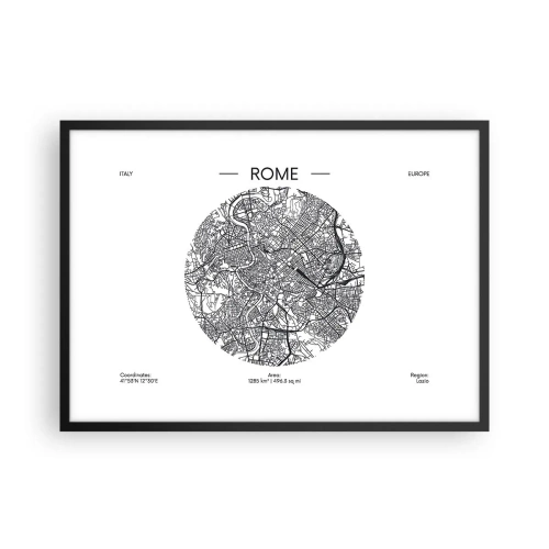 Poster in een zwarte lijst - Anatomie van Rome - 70x50 cm