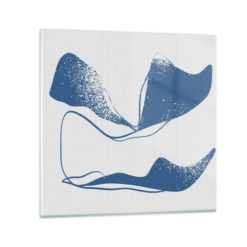 Schilderen op glas - Gevleugelde abstractie - 60x60 cm