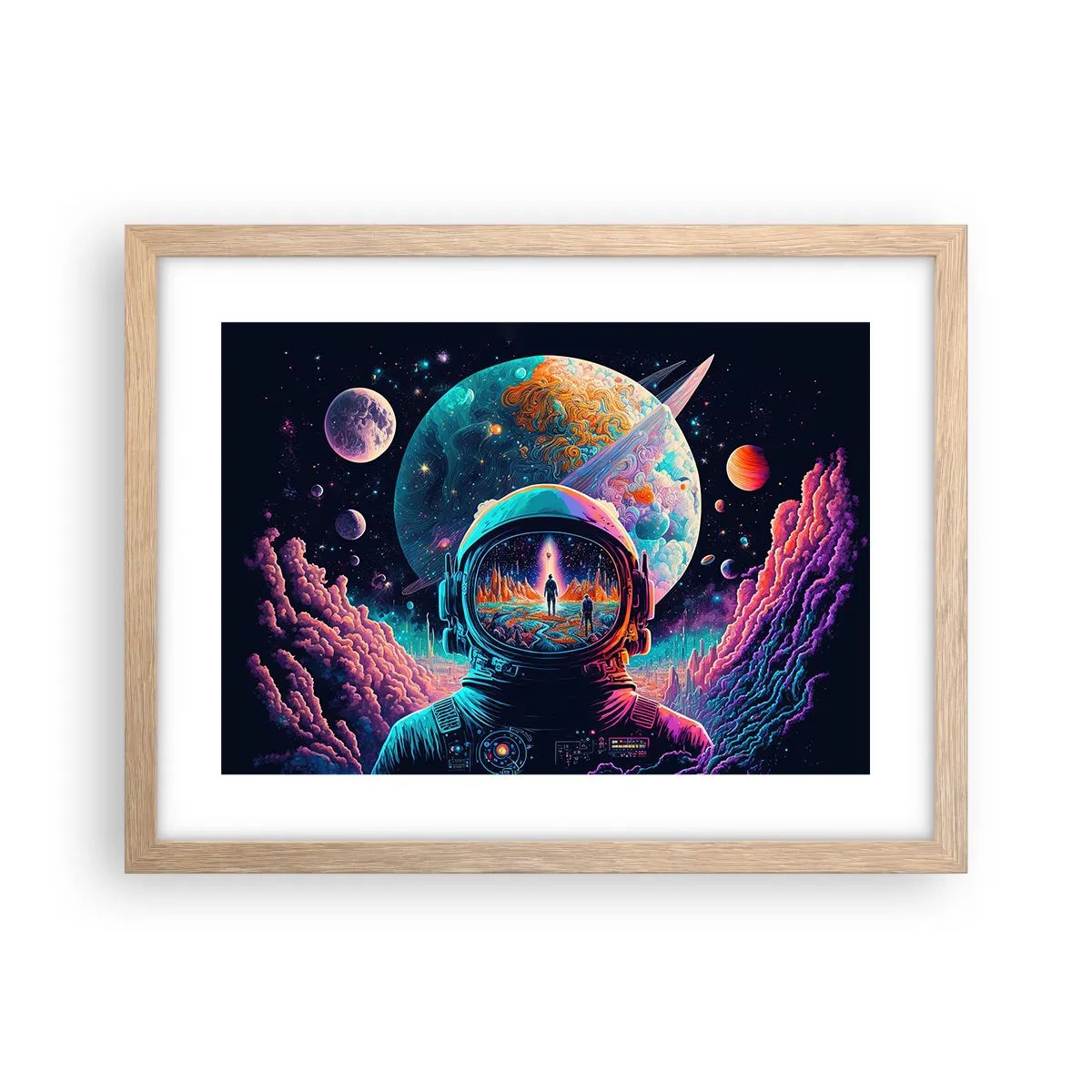 Een poster in een licht eiken lijst - Filosofen hebben er niet van gedroomd - 40x30 cm