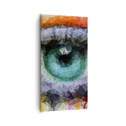 Schilderen op canvas - Kristallijne gloed van de ogen - 65x120 cm