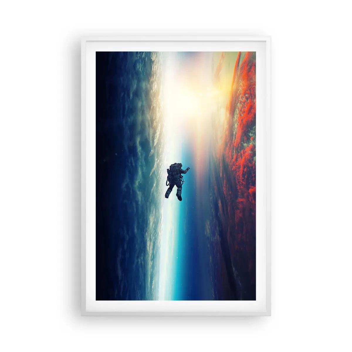 Poster in een witte lijst - Ga het universum tegemoet - 61x91 cm