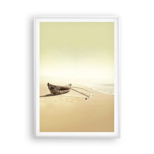 Poster in een witte lijst - Geheugen van de Stille Zuidzee - 70x100 cm