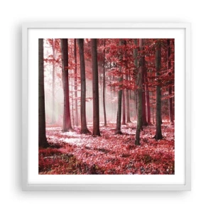 Poster in een witte lijst - Rood is net zo mooi - 50x50 cm