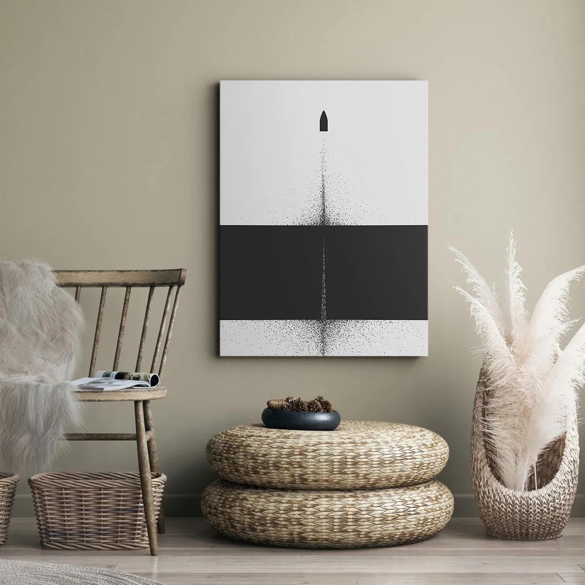 Schilderen op canvas - Rechtstreeks naar het doel - 50x70 cm