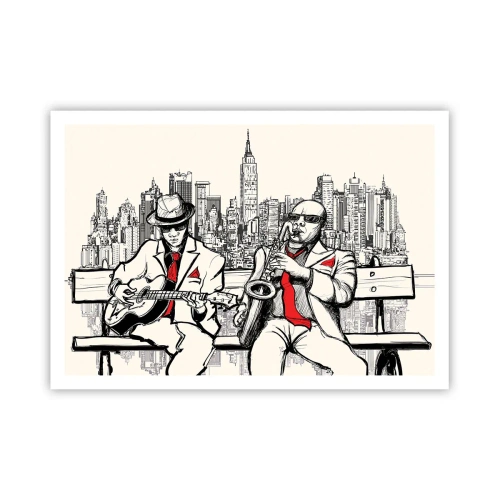 Poster - Improvisatie van New York - 100x70 cm